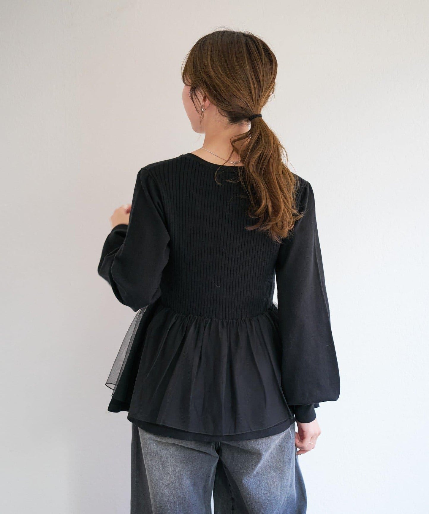 網紗疊層設計 針織開衫 B款