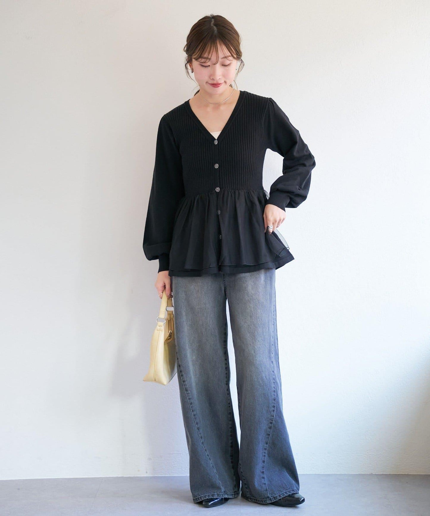 網紗疊層設計 針織開衫 B款