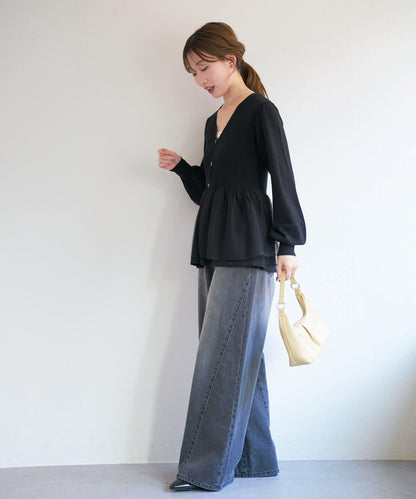 網紗疊層設計 針織開衫 B款