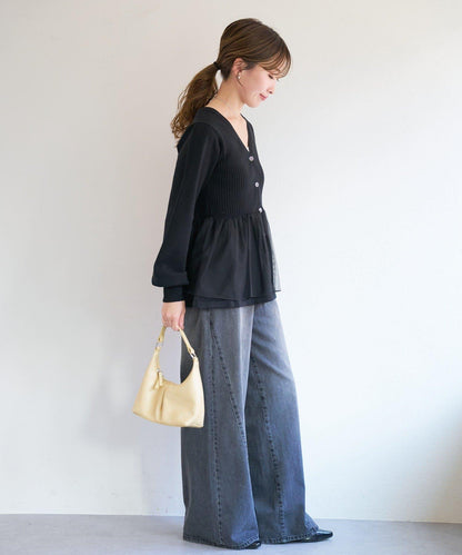 網紗疊層設計 針織開衫 B款