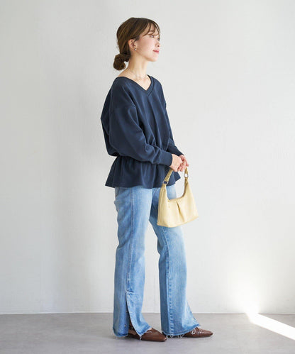 V領荷葉擺衛衣 B款