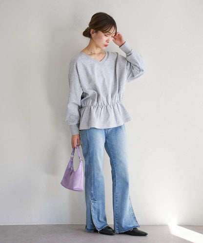 V領荷葉擺衛衣 B款