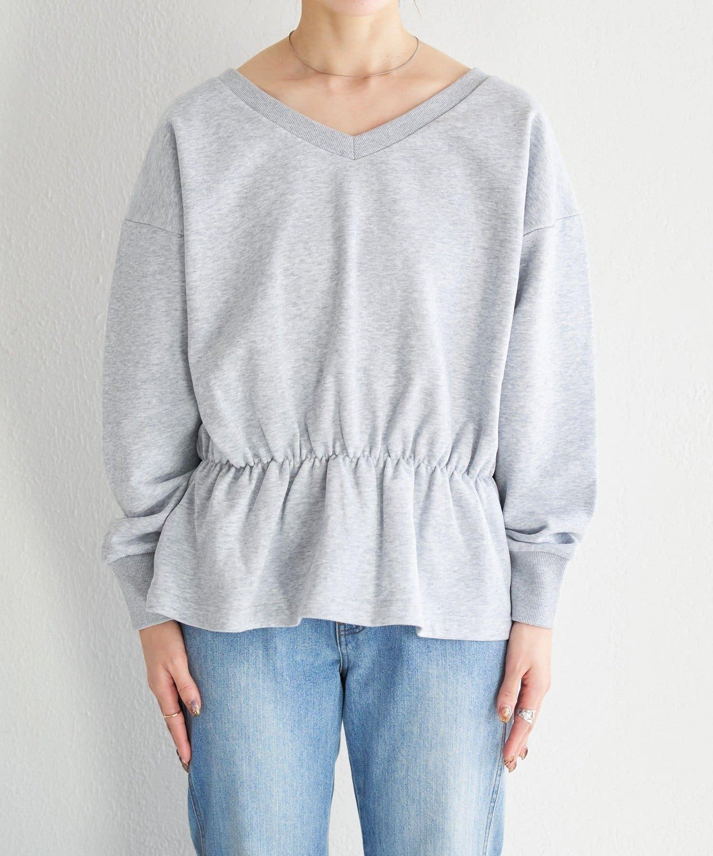 V領荷葉擺衛衣 B款