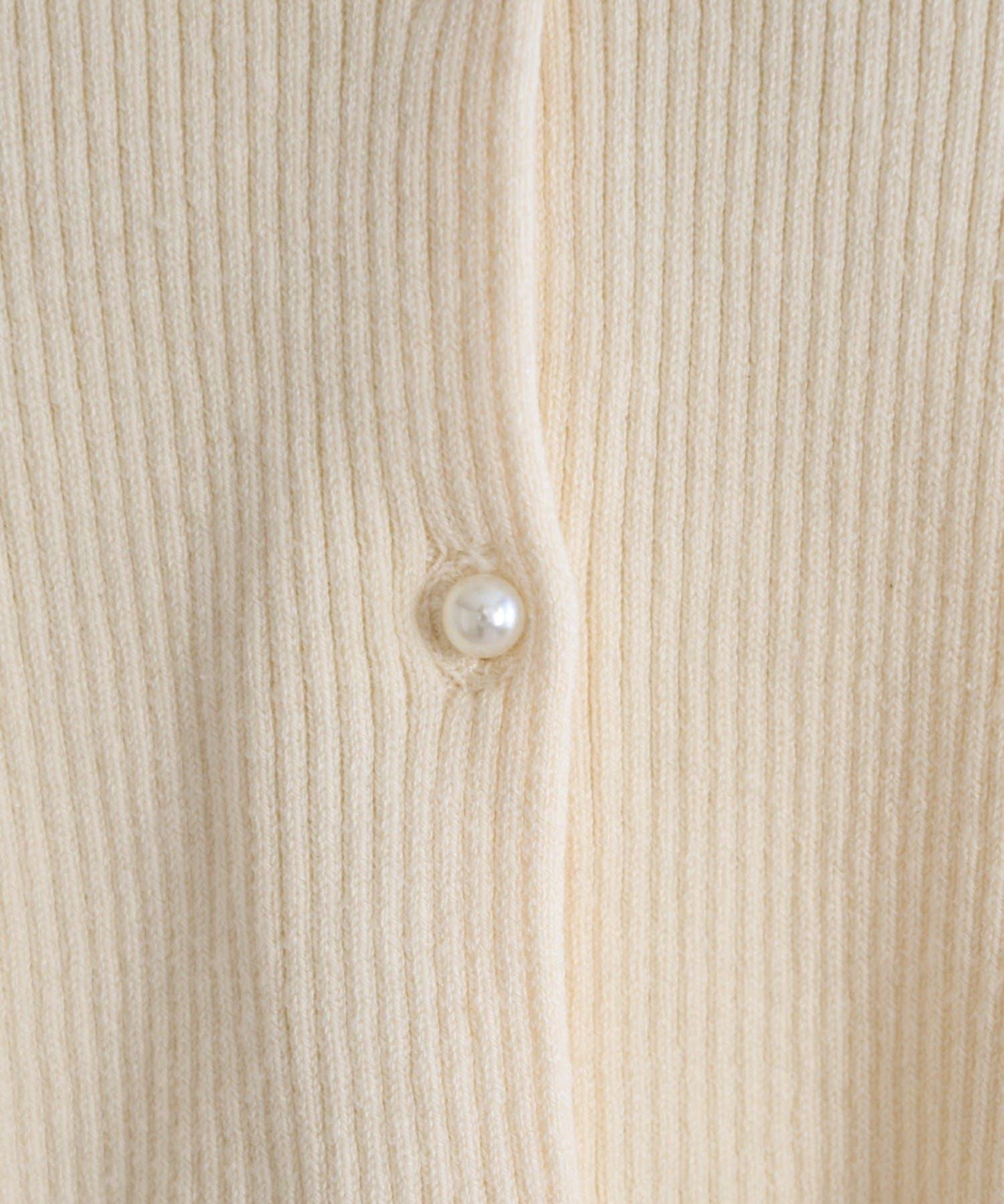 珍珠紐扣荷葉邊針織開衫