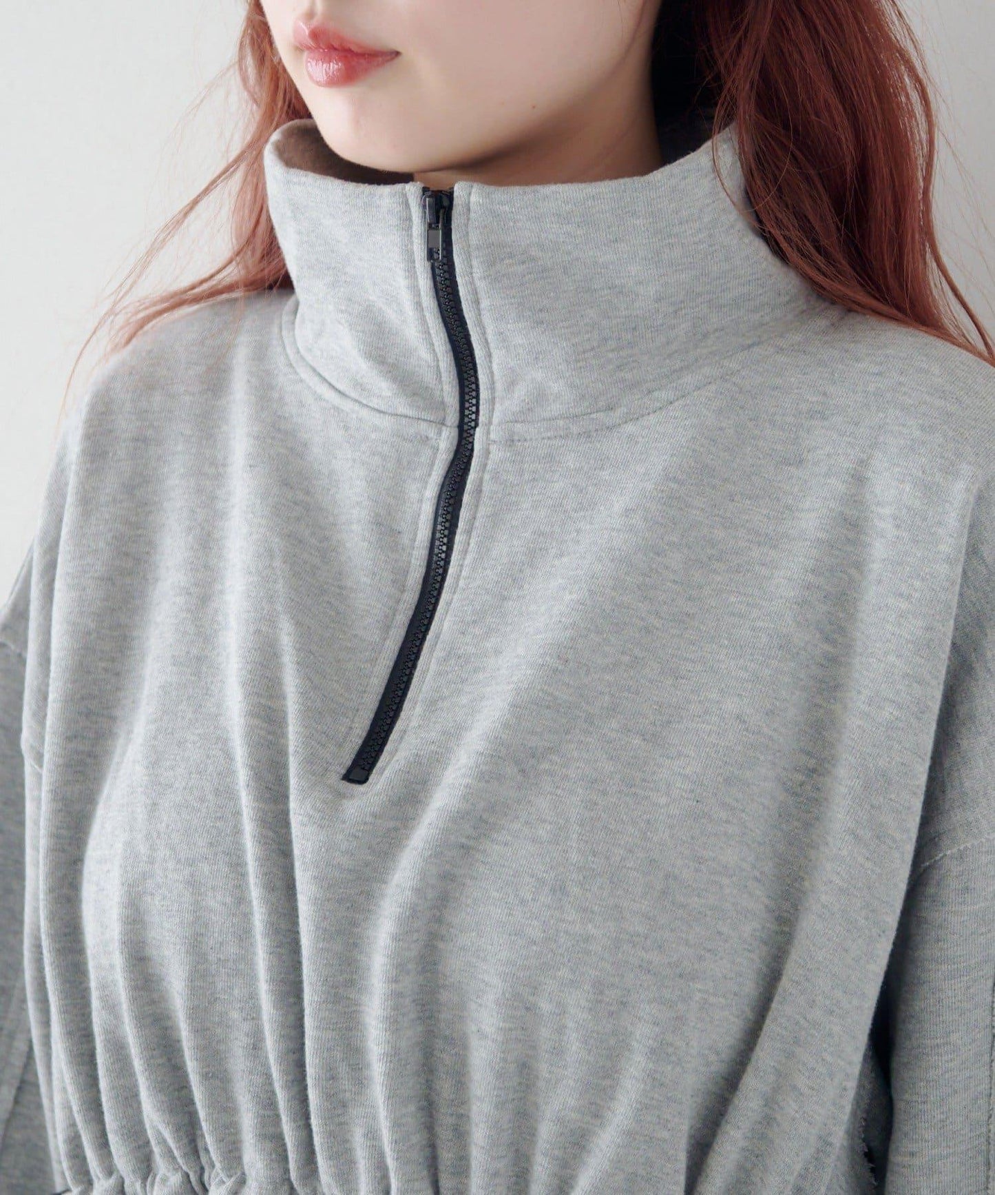 衛衣材質 泡泡廓形 迷你連衣裙