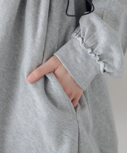 衛衣材質 泡泡廓形 迷你連衣裙