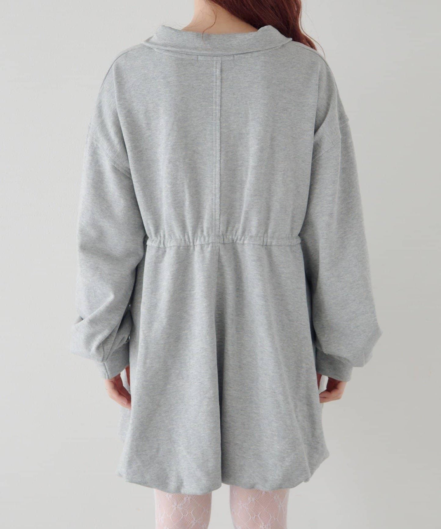 衛衣材質 泡泡廓形 迷你連衣裙