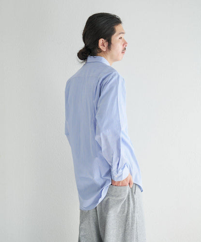 中性款 條紋 圓領襯衫 BM