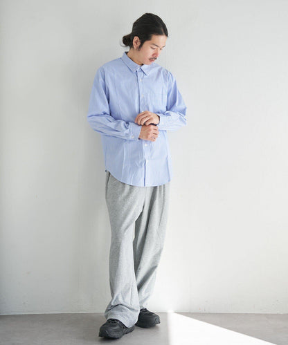 中性款 條紋 圓領襯衫 BM