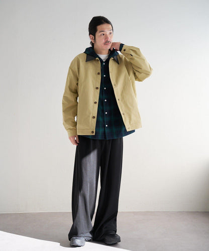 中性款 BM 皮革領短外套