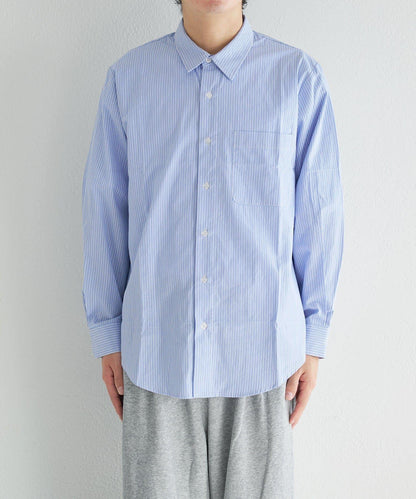 中性款 條紋 圓領襯衫 BM