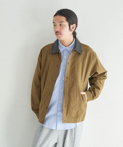 中性款 BM 皮革領短外套