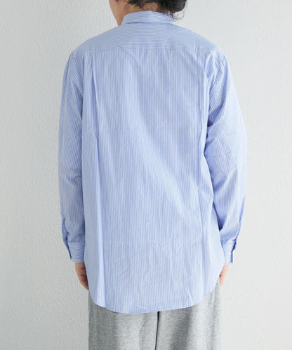 中性款 條紋 圓領襯衫 BM