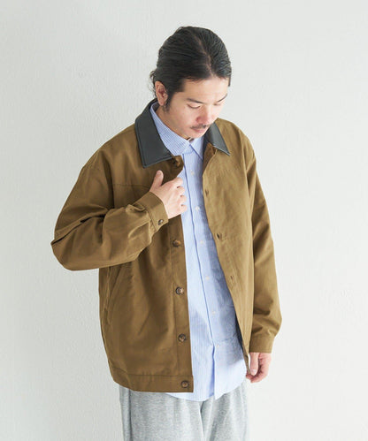 中性款 BM 皮革領短外套