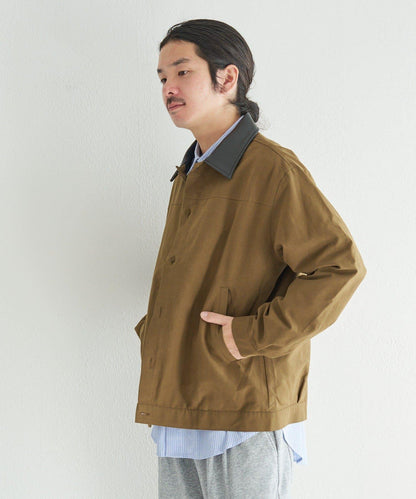 中性款 BM 皮革領短外套