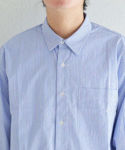 中性款 條紋 圓領襯衫 BM