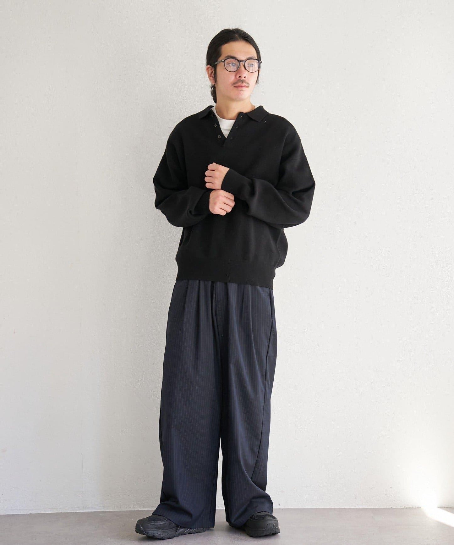 中性 BM 衛衣感針織 POLO衫