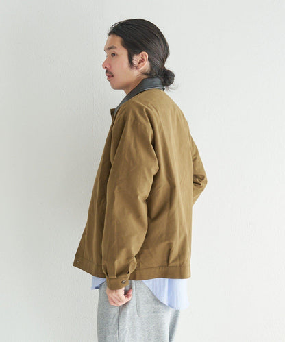 中性款 BM 皮革領短外套