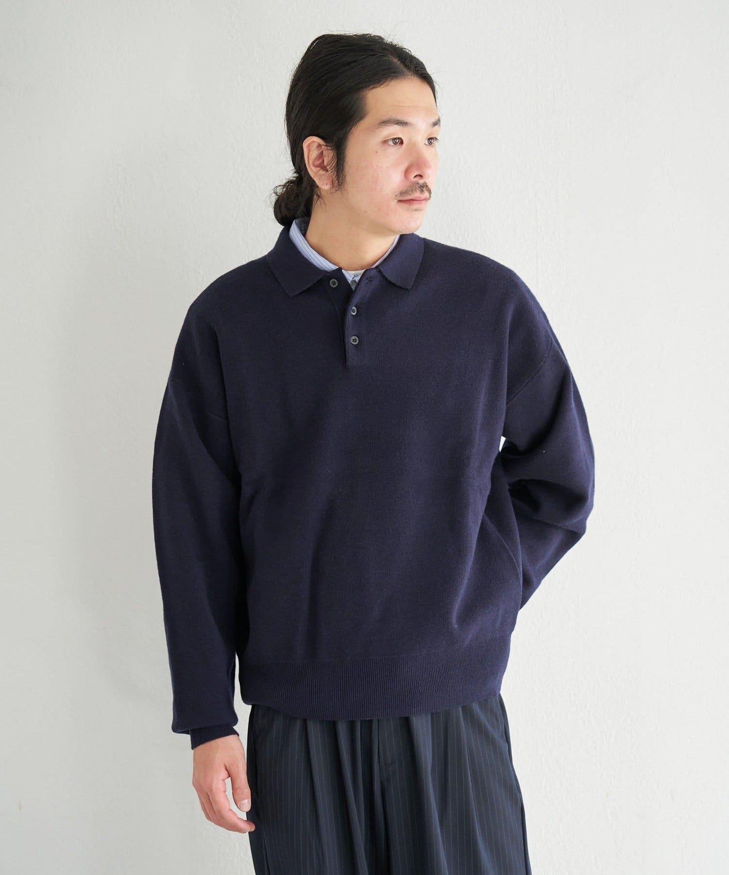 中性 BM 衛衣感針織 POLO衫