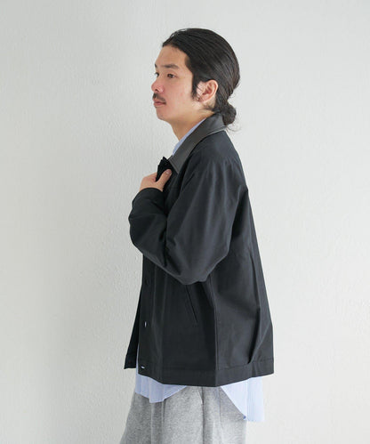 中性款 BM 皮革領短外套