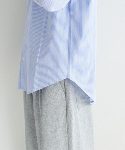 中性款 條紋 圓領襯衫 BM