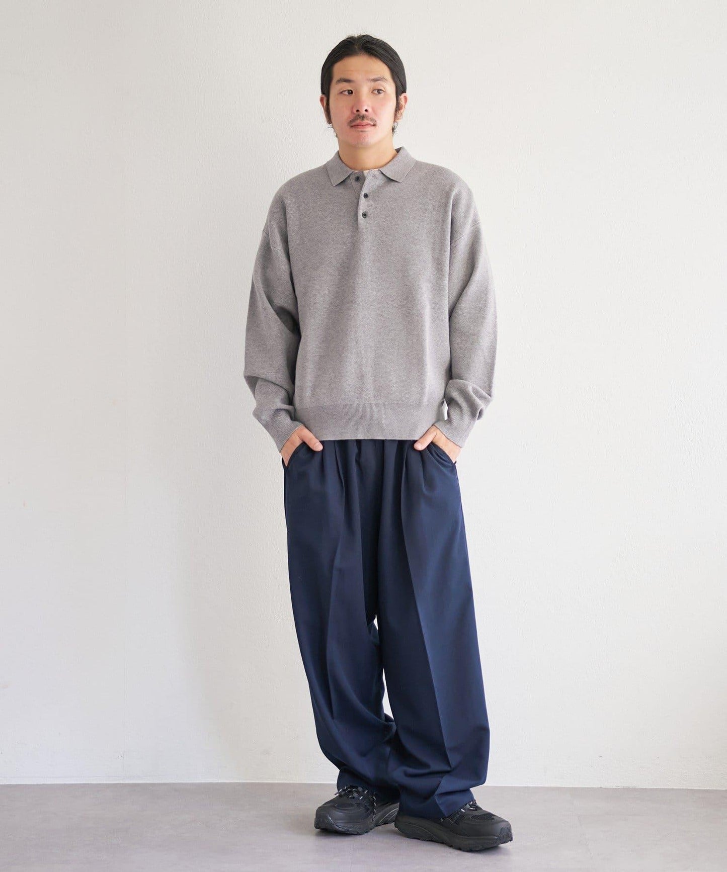 中性 BM 衛衣感針織 POLO衫