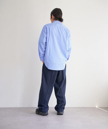 中性款 條紋 圓領襯衫 BM