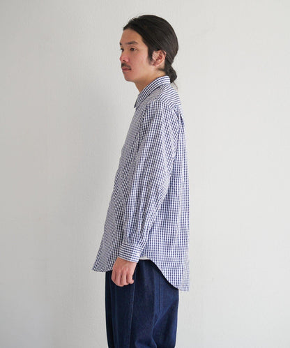 中性款 條紋 圓領襯衫 BM