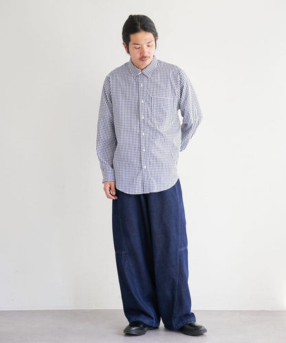 中性款 條紋 圓領襯衫 BM