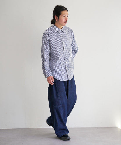 中性款 條紋 圓領襯衫 BM