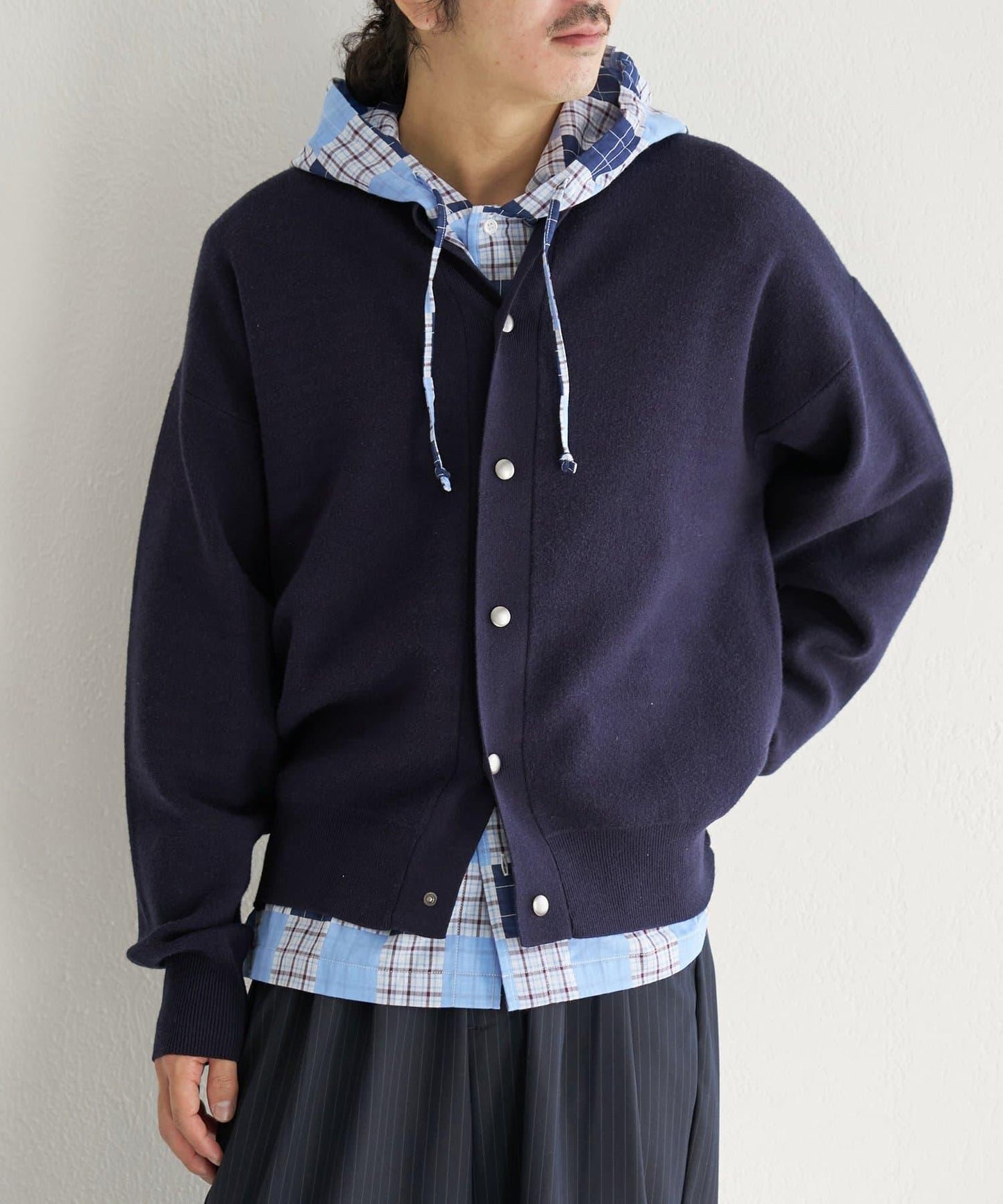 男女同款 BM 格紋連帽襯衫