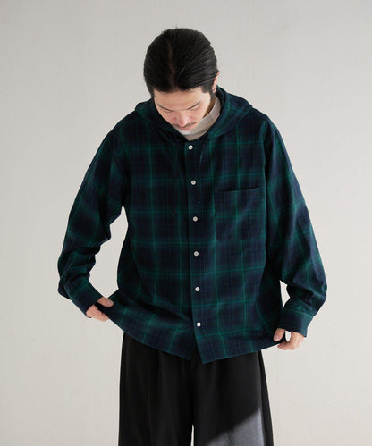 男女同款 BM 格紋連帽襯衫