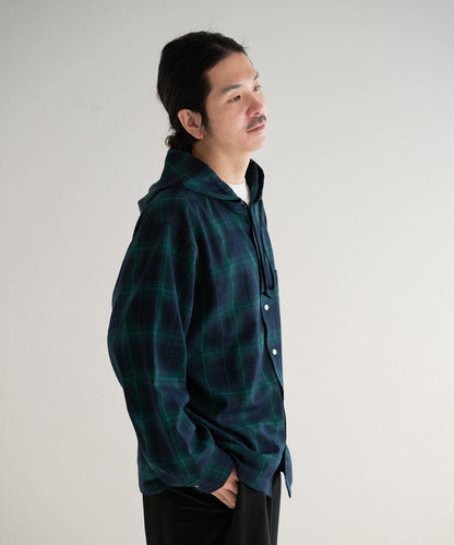 男女同款 BM 格紋連帽襯衫
