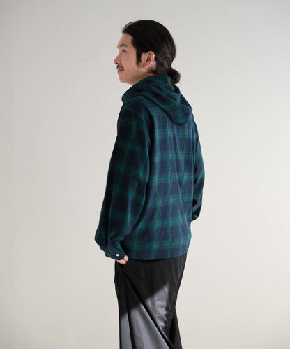 男女同款 BM 格紋連帽襯衫