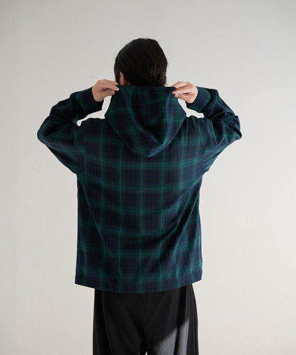 男女同款 BM 格紋連帽襯衫