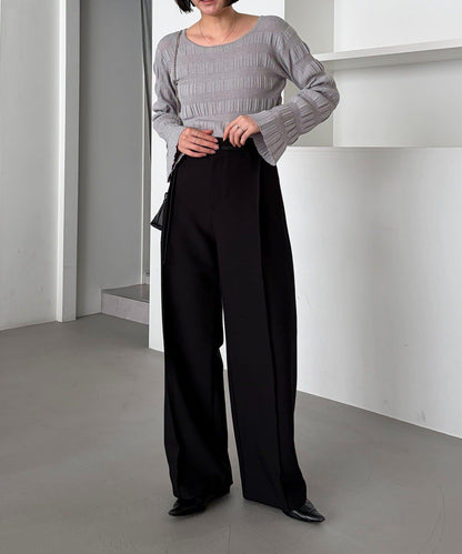 隨機紋理羅紋針織套頭衫