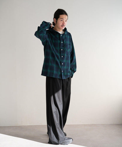 男女同款 BM 格紋連帽襯衫