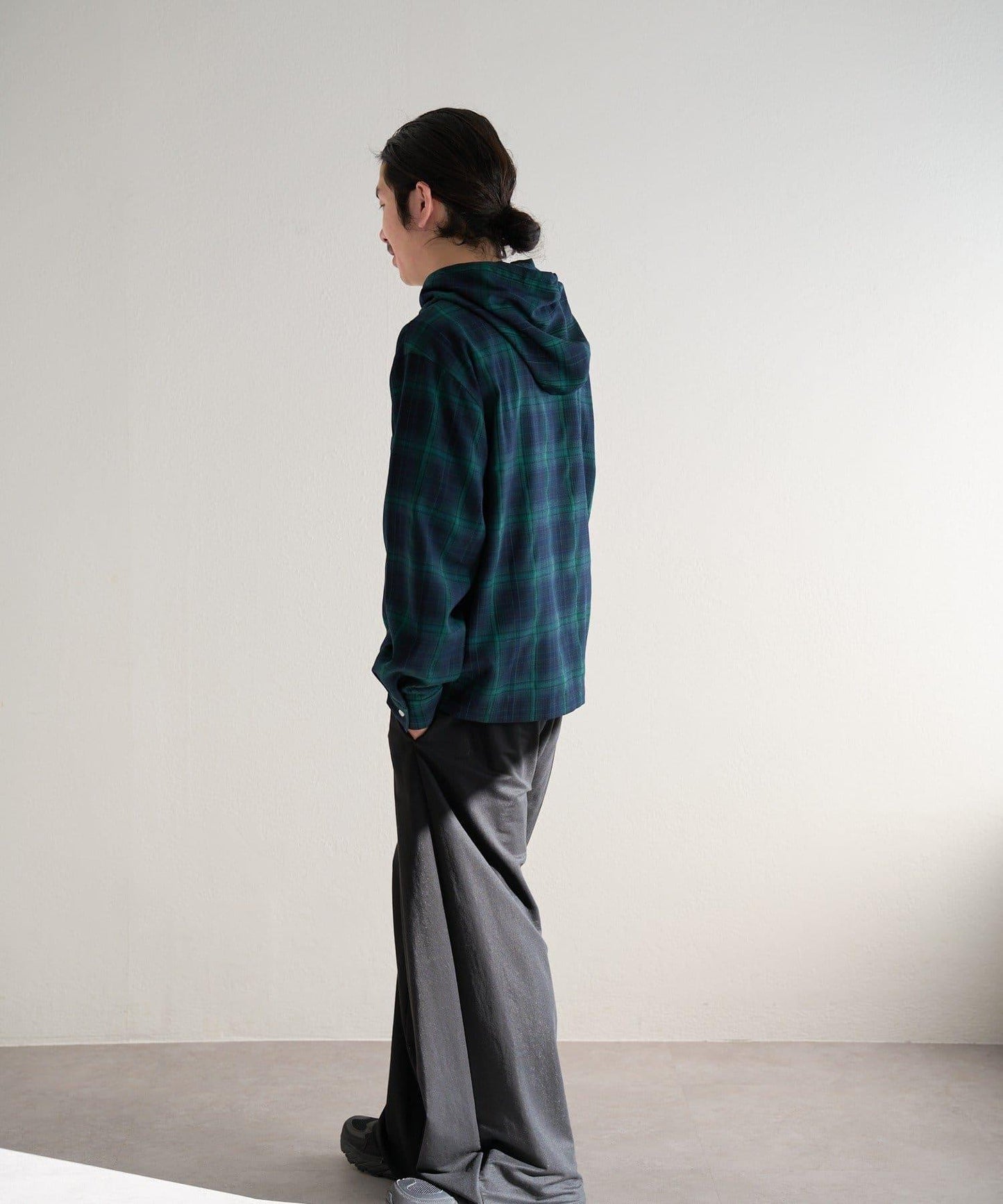 男女同款 BM 格紋連帽襯衫