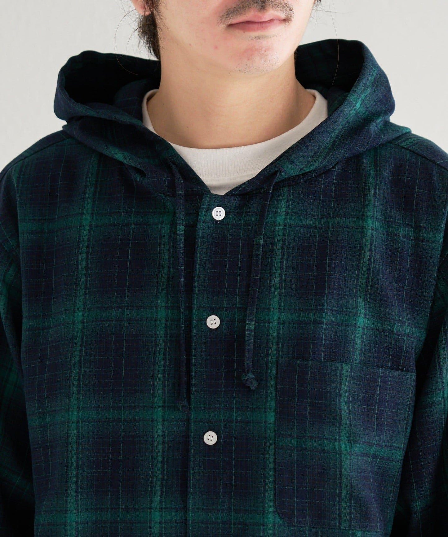 男女同款 BM 格紋連帽襯衫