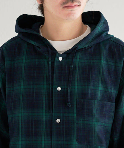 男女同款 BM 格紋連帽襯衫