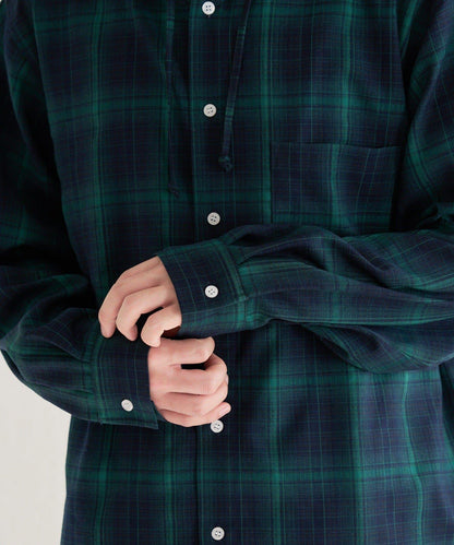 男女同款 BM 格紋連帽襯衫