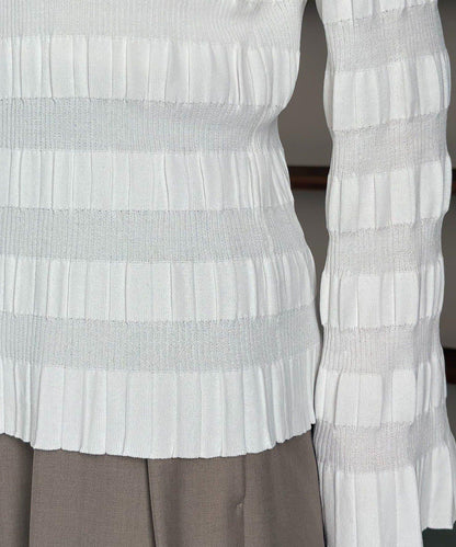 隨機紋理羅紋針織套頭衫