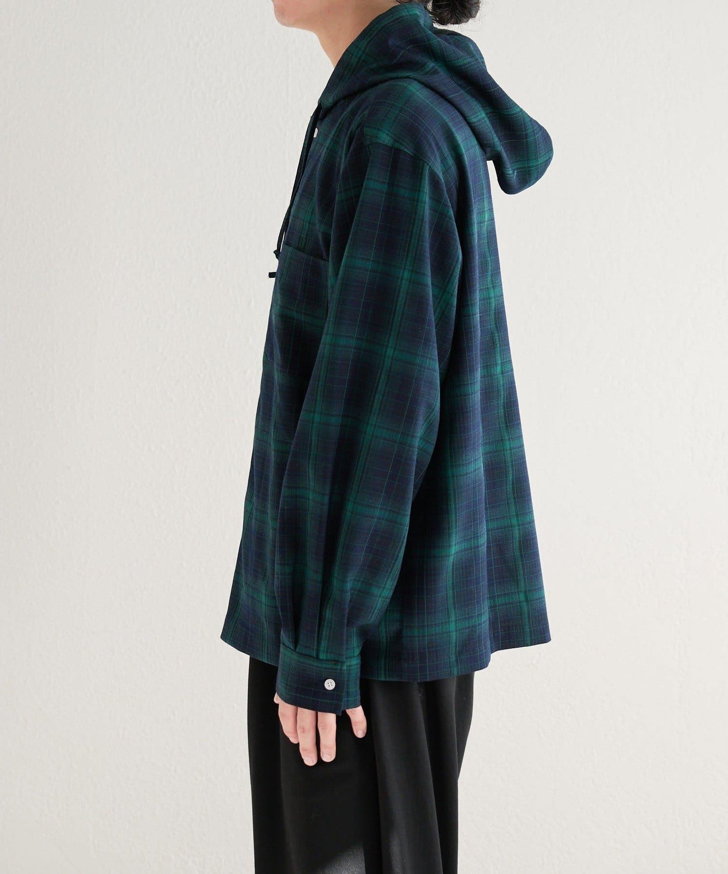 男女同款 BM 格紋連帽襯衫