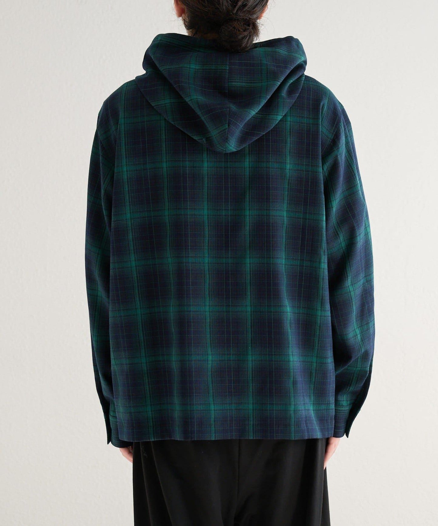 男女同款 BM 格紋連帽襯衫