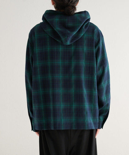 男女同款 BM 格紋連帽襯衫