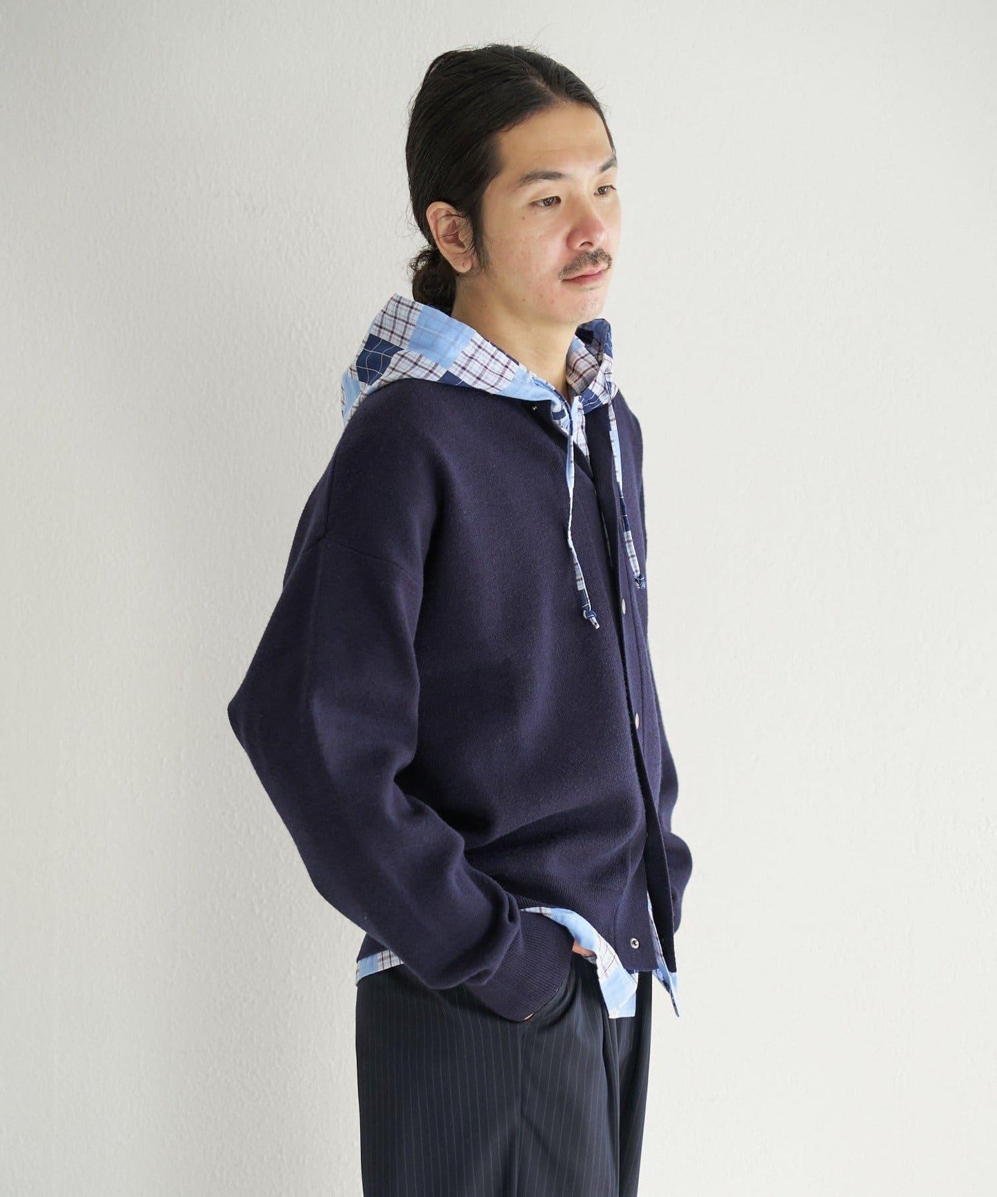 男女同款 BM 格紋連帽襯衫