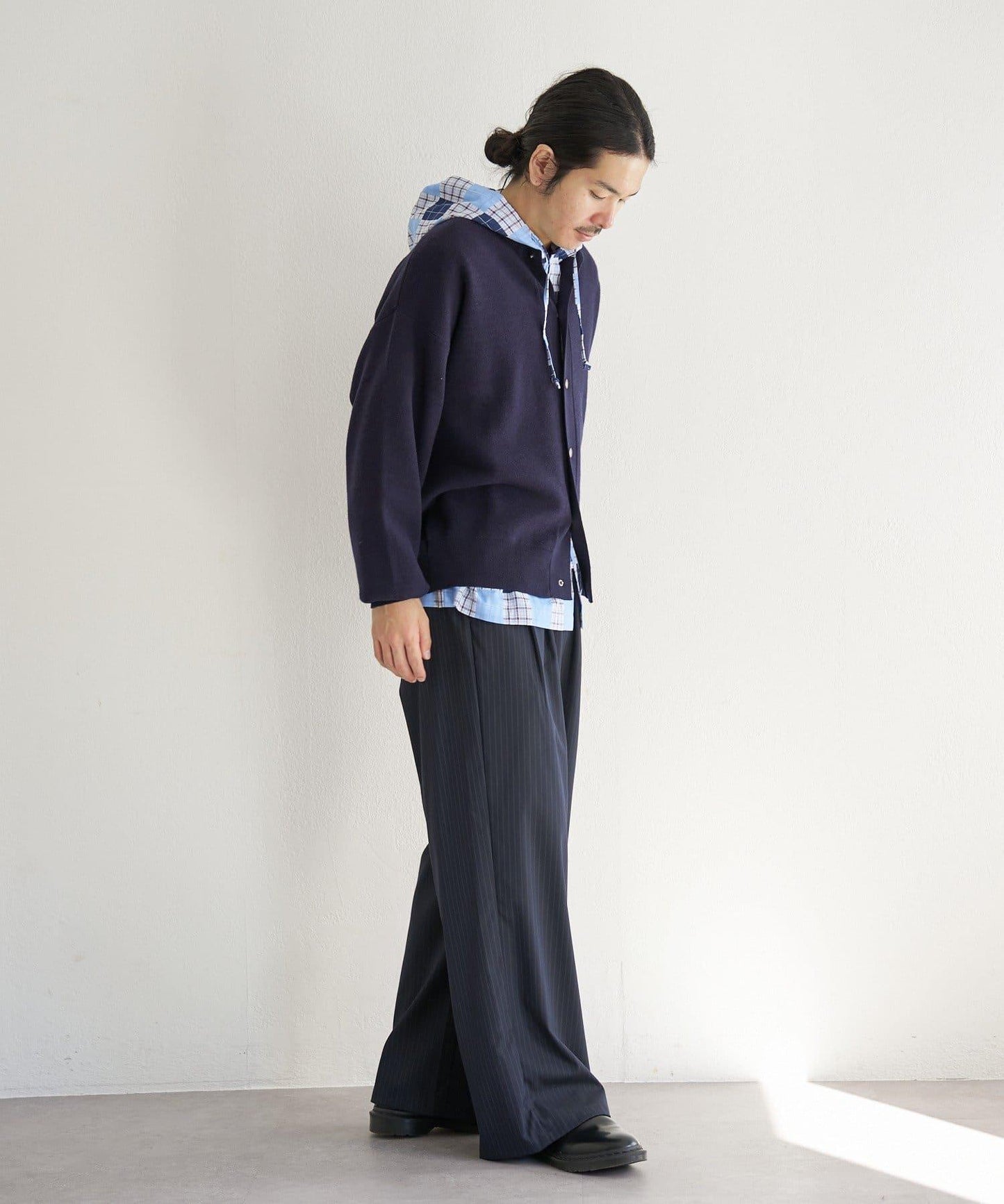 男女同款 BM 格紋連帽襯衫