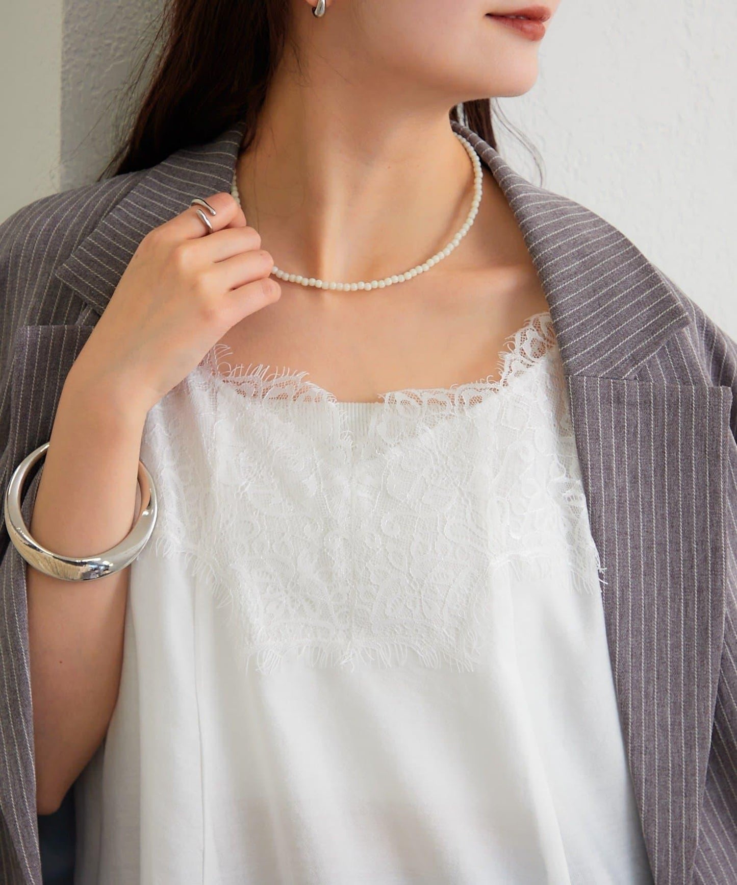 蕾絲拼接 吊帶長款上衣