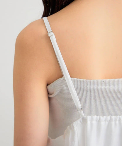 蕾絲拼接 吊帶長款上衣