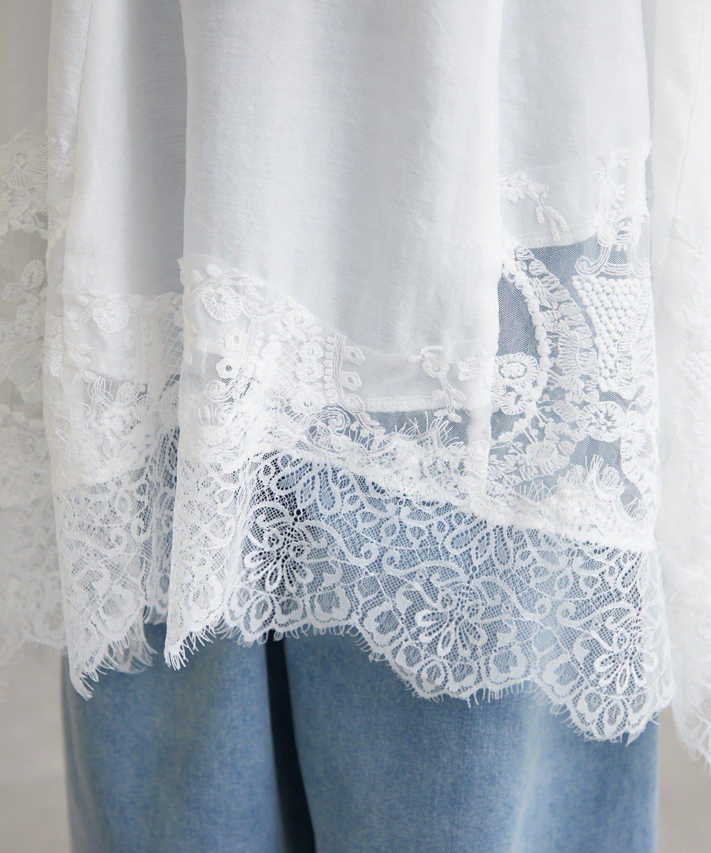 蕾絲拼接 吊帶長款上衣